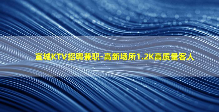 宣城KTV招聘兼职-高新场所1.2K高质量客人